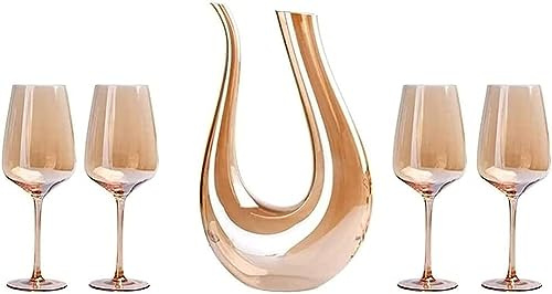 Handblåst glas vinglas kristallkaraff lutad anti-översvämningspropp lämplig för aromatiskt rött vin ett måste för whiskyälskare