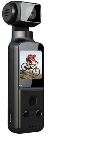 Caméra de sport 4K HD avec fonction anti-secousses, mini caméra vidéo et audio de poche, rotation à 270° pour le sport en plein air, le vélo, les voyages