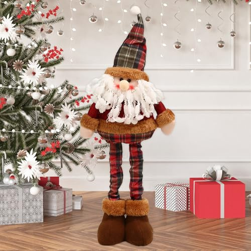 ACTOYS Elfo Natale 2025, 21 in, Grande Elfo Natalizia Allungabile, Babbo Natale, Renna Natalizia, Pupazzo di Neve Elfi Retrattile, per Decorazioni Natalizie, Casa, Negozio, Ristorante (L1)