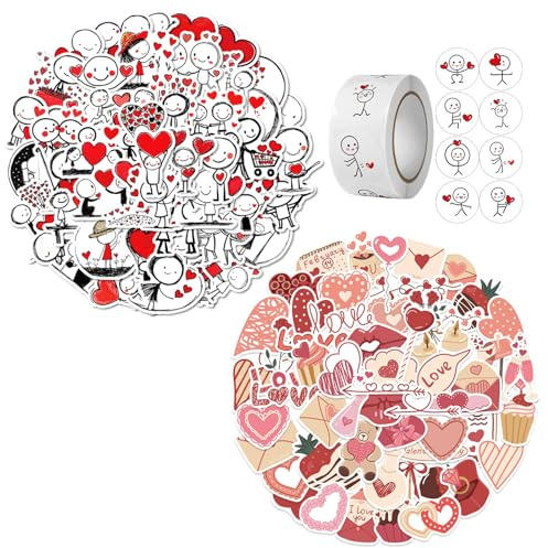 Adesivi divertenti con amore, per San Valentino, a forma di cuore, per telefono, laptop, scrapbook skateboard, album fotografici