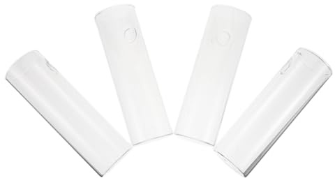 Toyvian Lot de 4 Sets de Jardinières Murales en Verre Cylindriques Transparentes Vases Hydroponiques Suspendus pour Plantes Décoration Murale Moderne Support Mural pour Culture