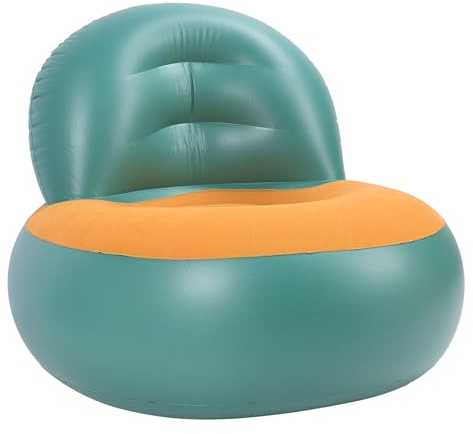 YDuupxe Luftcouch, Aufblasbares Sofa mit Ergonomischer Rückenstütze, PVC-Beflockungsmaterial für Wohnzimmer, Balkon, Garten, Pool (Green)