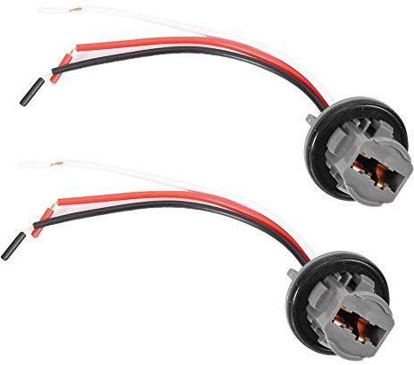 Qiilu 2 st ljusanslutningssele, T20-7443 bilglödlampshållare pluggadapter LED broms ljuskontakt
