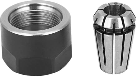 ER11 Spring Collet Nut Set, High Precision ER11 1/4 Inch Collet Chuck + Clamping Hex Nut, Lathe Milling Repair Parts for CNC Engraving Milling Lathe Chuck Tool