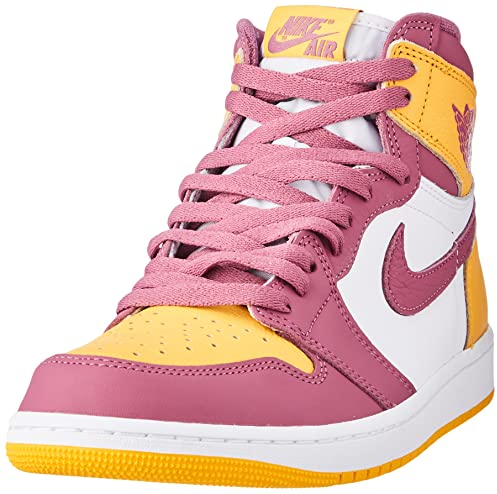 Nike Air Jordan 1 Mid, Herren-Turnschuhe, Gold Universität Hellbordeaux, 42 EU