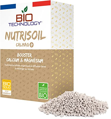 Bio Technology® | Engrais Organique | Booster Calcium et Magnésium | Engrais Solide à mélanger au terreau | Engrais Calcium & Magnésium | Nutrisoil Calmag+ – 1.05KG