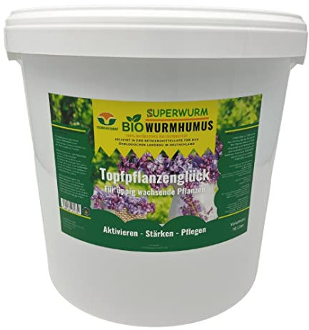 10 Liter - Topfpflanzen-Dünger, Natur-Dünger für üppig wachsende Pflanzen - mit positiven Enzymen und Bakterien - Aktivieren - Stärken - Pflegen - Düngen, BIO Dünger