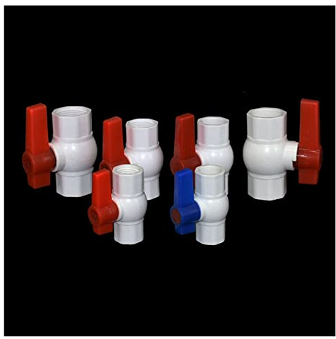 TRENTSNOOK Schlauchverbinder 1/2 3/4 2 1 PVC-Kugelhahn Dn15 dn20 dn25. PVC-Wasserventil-Gartenhahn Heißschmelzpfeife 10pcs(G1I2xThread)