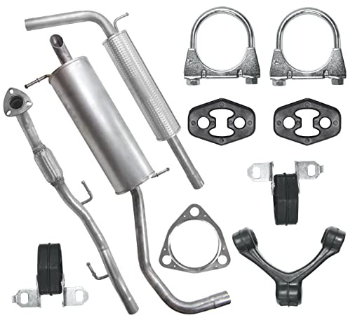 Polmo Schaldampferset Auspuff für Seat Ibiza 3 III 6L Fabia 2 II 1 I VW Polo 4 IV 9N 1.4