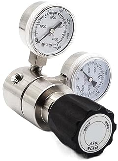 SHYISY Druckregler Hochdruck-Edelstahl-Stickstoff-Argon-Wasserstoff-Druckregler 6000 psi (Color : Ss316L, Size : Argon Regulator)