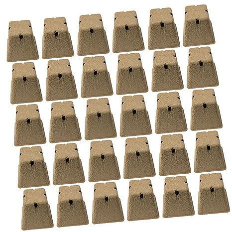 Yardwe 100piezas Bandeja De Plántulas Vasos De Papel Biodegradables Macetas para Vivero De Cuadradas para Jardinería y Cultivo De Plantas