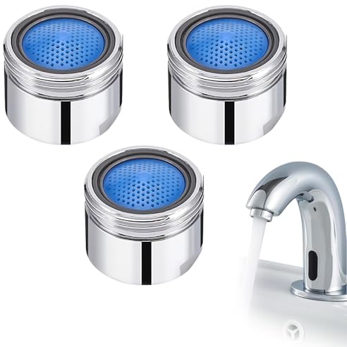 3 Stück Wasserhansip, M18 Strahlregler, Wasserhahn Sieb Strahlregler, Wasserhahn FilterStrahlregler, Wasserhahns AufsatzStrahlregler,Wasserhahns Sieb Einsatz,WasserhahnSieb für Bad,KücheWasserhahn