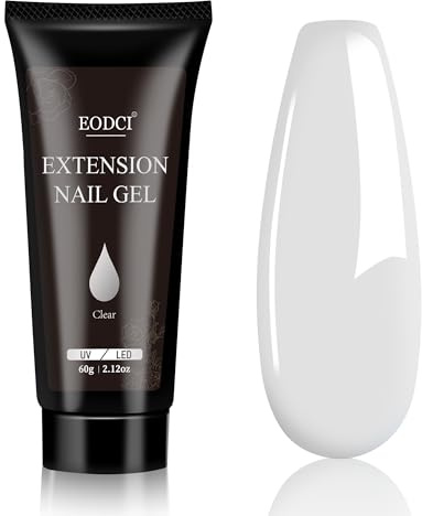 EODCI Uñas de poligel, 60 g de extensión de uñas, kit constructor, polígel, colores transparentes, gel para uñas tubo, extensión, Quick Building acrílico, conjunto de manicura, bricolaje en casa