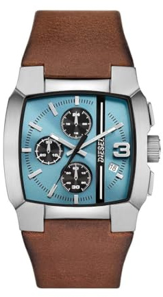 Diesel Cliffhanger Uhr für Herren, Quarz-Chronographenwerk mit Edelstahl- oder Lederarmband