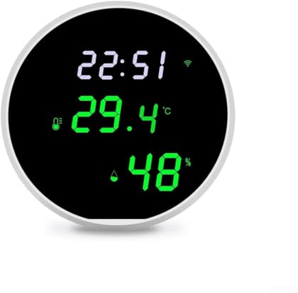 Thermomètre hygromètre intelligent WiFi avec écran LCD rétroéclairé pour Tuya pour la maison