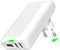 WUKUR Caricatore USB Piatto da 20W Presa USB C, Caricabatterie da muro Spina Piatta Salvaspazio 3 porte per iPhone, iPad, Samsung
