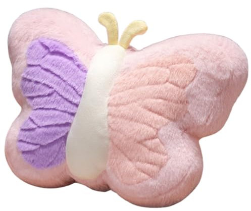 champracer Schmetterling Kissen, Kreative Flauschige Kissen, Schön Schmetterling Kissen, Weicher Bequemer Schmetterling Plüsch, Aesthetic Dekokissen Sofakissen (Rosa A)