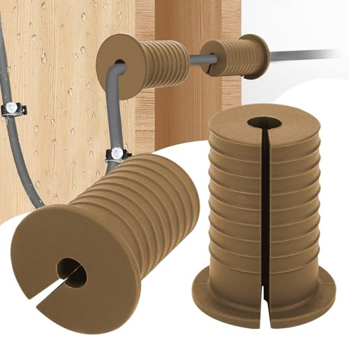 2 Pcs Starlink Cable Routing Kit for 1 Inch Wall Hole, Brown Silicone Wall Grommet for Ethernet Cable, Perforated Cable Punch Grommet, Starlink Accessories