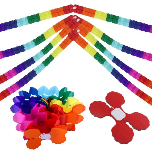 10 pcs Bunte Luftschlangen Girlande Bunt Papier Partygirlanden Hängenden Deko fur Hochzeit Abschlussfeier Geburtstag