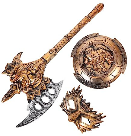 HEMOTON Ensemble De Jouets D'armement en Plastique 4 Pièces pour Garçons, Accessoires De Cosplay Garçon Et Filles, Costume Vintage De Combat, Accessoires De Fête Et Jeu De Rôle à Domicile