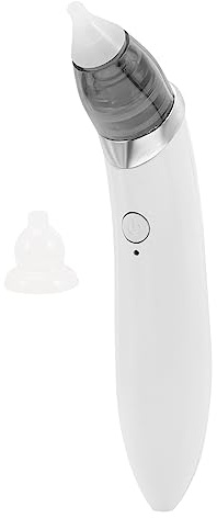 Elektrischer Nasenreiniger Weiß für Babys mit 5 Einstellungen | Abs und Silikon, Ergonomische Form mit Kontrollierbarer Saugkraft, Stabile Nutzung für Eltern