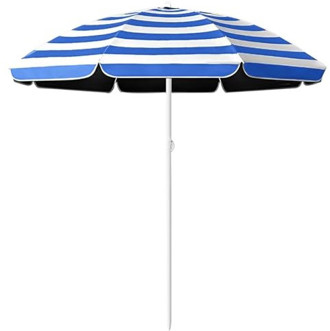 Ombrellone da Spiaggia Portatile per Esterni - Piccolo Ombrellone da Patio - Altezza Regolabile - Protezione Solare UV50+ - Ombrellone da Giardino Rotondo per Cortile e Piscina