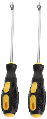 SOPOTUTU 2pièces Extracteur De Clous Et Agrafes Acier Haute Résistance Avec Fourche Outil Manuel Pour Enlèvement Agrafes Et Clous Kit Pour Charpentiers Et Tapissiers