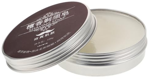 COLLBATH Jabón de Afeitar para Hombres Fragancia Única y Afeitado Cómodo, Barra de Bálsamo Color Café Adecuado para Afeitar y Cortes de Cabello
