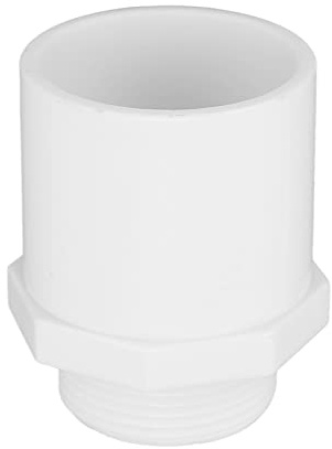 REXVTNS PVC Pipe Fitting Connector | Sturdy & Non - Reactive for High Flow | Irrigation System Adapter for Greenhouse/Farm/Pool | Easy Glue Connection, Lightweight (G1 Male Thread)