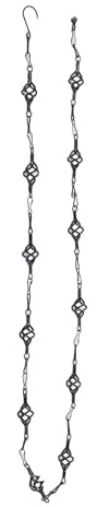 Cryfokt Cadena de Lluvia, Cadenas de Lluvia para Canalones, Cadena de Lluvia de Metal de Longitud Ajustable, Recogedor de Lluvia para Exterior, Decoración de su Casa y Jardín