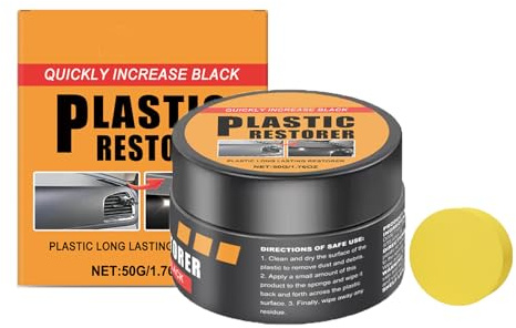 Car Interior Renovation Maintenance Cleaning Cream, Car Interior Cleaner Conditioner, Scratch Repair Balm with Sponge for Seats, Dashboard, Furniture Protects Leather, Plastic surface (1pc)