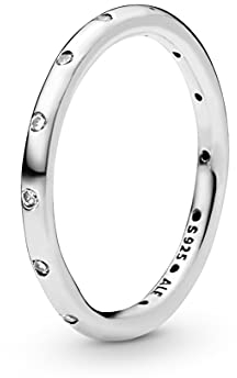 PANDORA Damen-Ring Tröpfchen 925 Silber Zirkonia weiß Gr. 52 (16.6) - 190945CZ-52