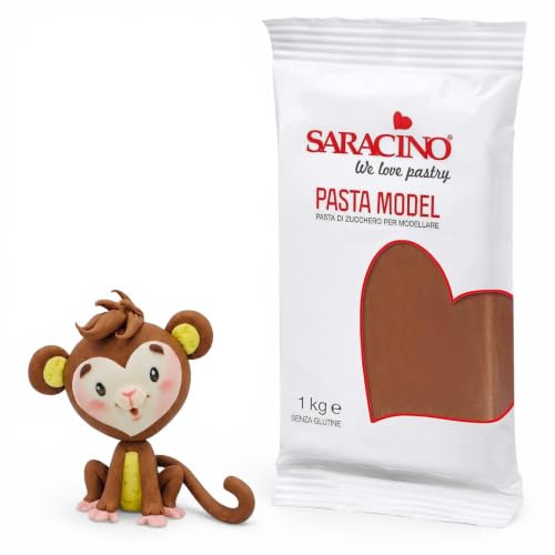Saracino Fondant Model Braun Zum Modellieren 1 kg Glutenfrei Made In Italy