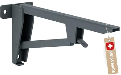 Gedotec Klappkonsole Schwerlast 150 kg - stabile Regalhalterung 680 mm - Schwerlastkonsole aufklappbar aus Stahl für Werkstatt, Wandtisch & Wandmontage - Schwerlast-Regalträger für Werkbank klappbar