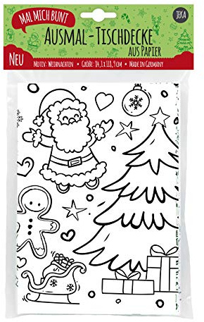 Mal Mich Bunt Ausmal-Tischdecke aus Papier Weihnachten