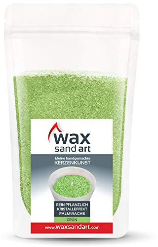 Kerzenwelt Kerzensand 500 Gramm MIT Duft (inkl. 6 Dochte mit 17 cm) … (Minze)