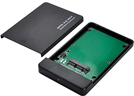 NFHK USB 3.1 Type-C USB-C to 1.8 Inch Micro SATA 16pin 7+9 SSD to External Hard Disk Enclosure