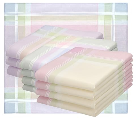 Betz 12er Damen Stoff Taschentücher Set Selma Größe ca. 28x28 cm 100% Baumwolle Farbe Dessin 3 Selma