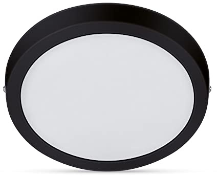 PHILIPS LED Einbauspot Slim Surface, 12W, warmweißes Licht (2700K), rund, Schwarz