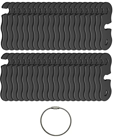 NACETURE Aluminum Guyline Tensioners, 40 Pack Rope Adjusters