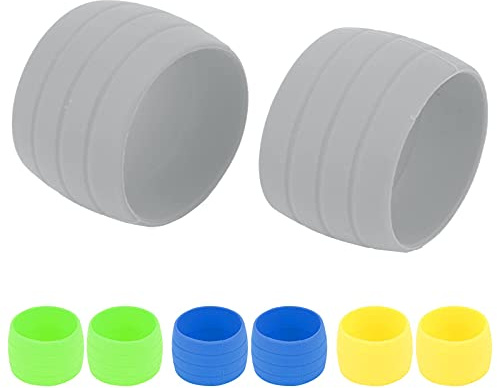 VGEBY Fahrrad Silikon Gummiband Befestigungsschlaufe Anti-Skip Plugs Strap Loops Fahrrad Lenkerband für Rennrad Lenkerband(grau) Sportinggoods Andere Reiten