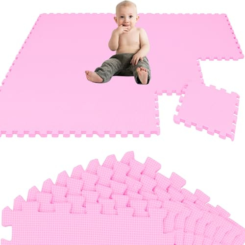 LittleTom 18 Teile Spielmatte Kinder Puzzlematte ab Null - 30x30 cm Krabbelmatte Bodenmatte Baby - Puzzle Teppich Kinderzimmer Matte - Outdoor Bodenschutzmatte Spielteppich Eva Schaumstoff Isomatte