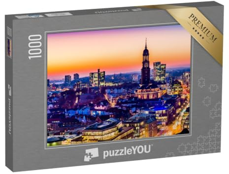 puzzleYOU: Puzzle 1000 Teile „Hamburg am Abend“ – aus der Puzzle-Kollektion Deutschland