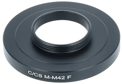 vhbw Makro-Adapterring kompatibel mit Kameras M42 x 0.75 C/CS-Mount Schwarz