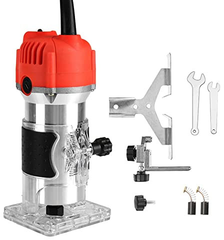 Fresatrice Verticale Legno, Rifilatore Per Legno, Fresatrice Elettrica Per Bordi, Fresatrice Fresa Per Legno 220V 800W Trimmer Power Router Per Lavori Di Artigianato Del Legno