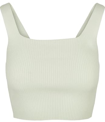 Urban Classics Dam Top Ladies Cropped stickad topp, stickad topp, magfri, finns i 4 färger, storlekar XS – 5XL, Lightmint, L