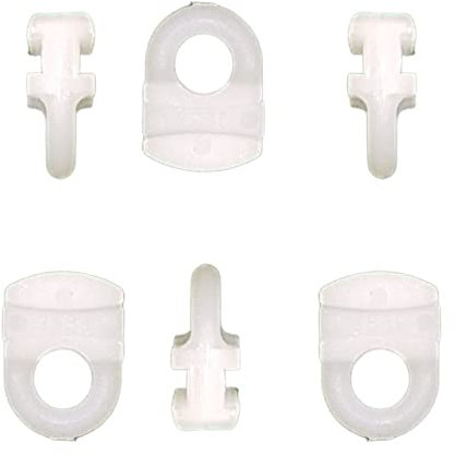 Curtain Track Gliders Hooks for VW Campervan Caravan White Curtain Glider Effortless Gliding Rail Slider for Window door Shower Pack of 20.