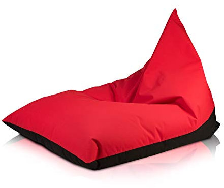 Ecopuf wetterfester Outdoor Sitzsack Lazy S - Bean Bag mit EPS-Perlenfüllung, schmutzabweisend und reißfest – ideal für Garten, Terrasse und Balkon – bequem & langlebig