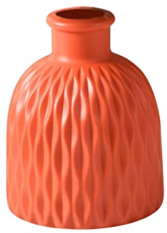 Vase Mit Rillen - 15cm Deko Vase Groß Für Pampasgras Als Boho Deko, Kleine Vase Blumenvase Modern Dekovase Für Tischdeko Tischvase Mit Rillen Für Frische Blumen, Trockenblumen, Esstisch, Büro