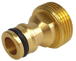 AkvoDrip Wasserhahn-Adapter mit Außengewinde - Hahnverbinder Messing Steckkupplung für Gartenschlauch (kompatibel mit Gardena Stecksystem) - Wasseranschluss Frostsicher (1/2 Außengewinde)